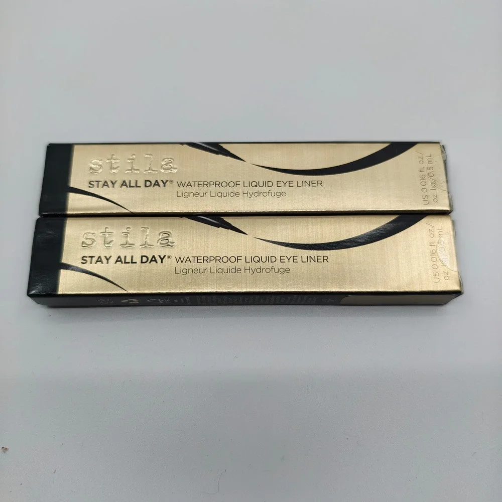 Stila Stay All Day Waterproof Liquid Eye Liner Intense Black Set of 2 New In Box